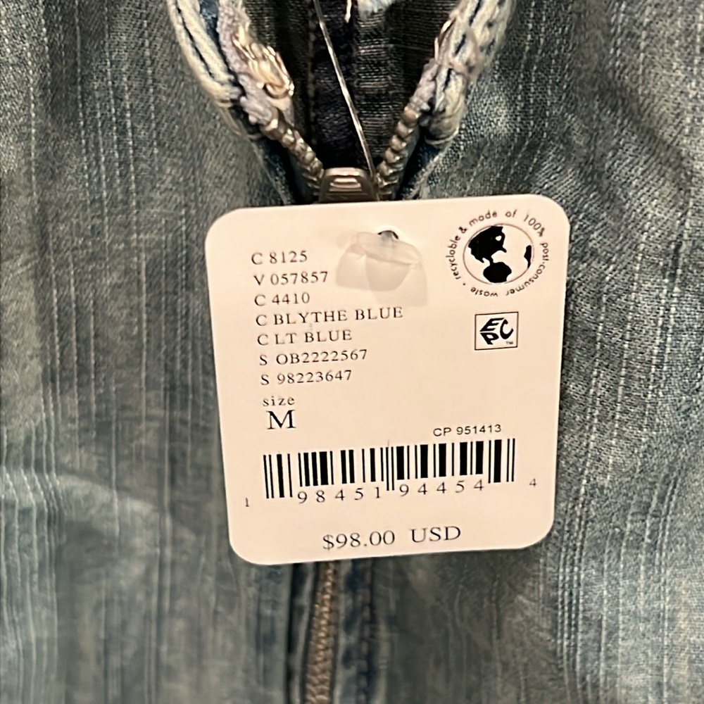 We The Free Light Blue Denim Romper Size M NWT - Picture 7 of 10